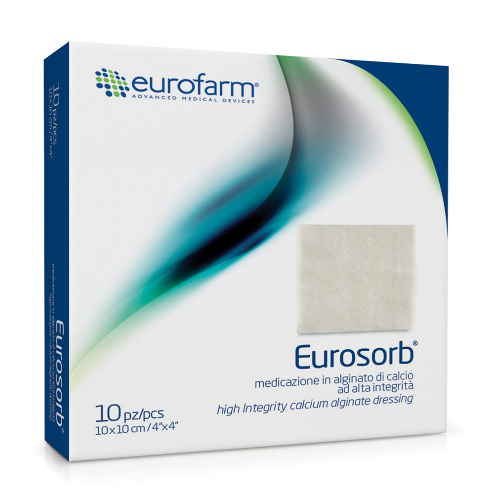 EUROSORB 10CM X 10CM (CUTIMED ALGINATO) CAJA X 10UNDS.